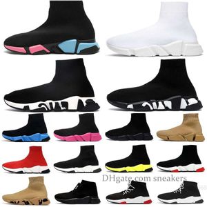 Tasarımcı Çorap Ayakkabı Sıradan Ayakkabı 2.0 1.0 Üçlü Black Beyaz S Kırmızı Bej Sıradan Spor Spor ayakkabıları Çorap Eğitmenleri Erkek Kadınlar Örgü Bot Botları Ayak Bileği Platformu Platform Ayakkabı Eğitmenleri