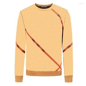 Herrtröjor Herr Mens Fashion Classic Horse Pattern Pullovers British Style Casual tröja med randtryck 2023 Autumn