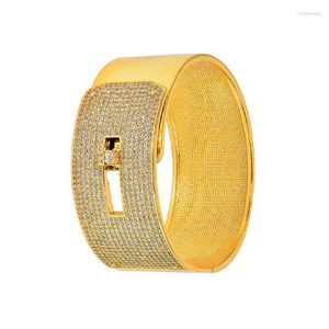 Bangle Armband till hands för kvinnor med full natur sten kristall mode punk ljus gula färg armbanden smycken