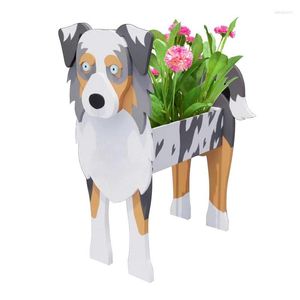 花瓶犬の形状ガーデンポットフラワープランタープラントジューシーなコンテナかわいい動物の屋外飾り