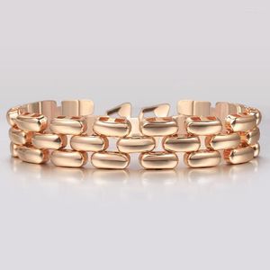 Braccialetti di collegamento Trendy 585 Maglia color oro rosa per le donne Ragazze Weave Wristband Bangle 20cm Gioielli di moda Regali di compleanno DCB69