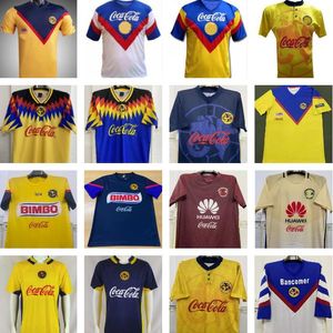 1987 1988 2001 2002 Retro Soccer Jerseys Club America Liga MX Football Shirts Mexico R.Sambueza P.aguilar O.Peralta C. Dominguez Matheus 94 95 96 97 05 06 11 11