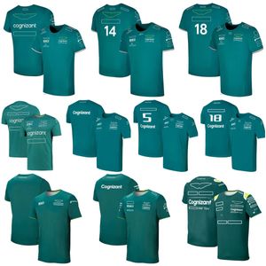 F1 Team 2023 Fahrer-Kurzarm-T-Shirts Freizeit-Sport-Rundhals-T-Shirts Herren-Rennkleidung in Übergröße