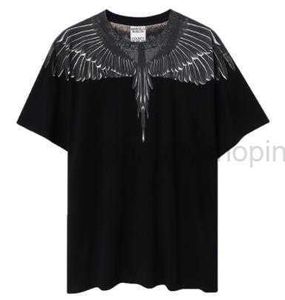 MB Trendy Brand New Wings Short Sleeve Marcelo Classic Feather Men's and Women's Printed T-shirt07fk 38