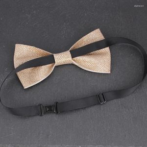 Bow Ties Fashion Unisex Shining Golden Men Formal Bowknot Necktie Krawatte Male Kids Business Wedding Shirt Bowtie Party Christmas Gifts