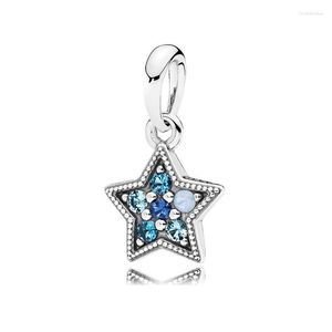 Pietre gemme sciolte blu stella sterling in argento fit 925 perle incantesimi originali braccialetti donne amici gioiello regalo di Natale