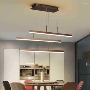 Pendant Lamps Creative Personality Chandelier Postmodern Minimalist Rectangular Dining Room Restaurant Led Living