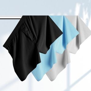 Unterhosen Sexy Boxershorts Männer Eis Seide Schlaf Bottoms Nahtlose Shorts U Convex Pouch Boxer Briefs Unterwäsche Trunks