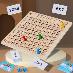 Puzzles Montessori Multiplication Wooden Board Game Kids Learning Educational Toys 99 Table Math Addition Teaching Aids 230621
