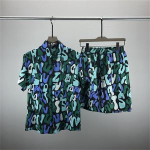 Crime Summer Fashion Mens TrackSuits Hawaii Beach Spods Set Designer koszulki