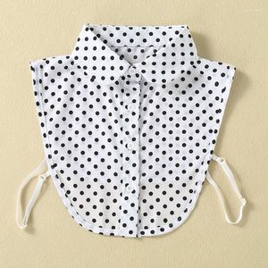 Gravatas borboleta Chiffon Dot Gola Falsa Camisa Feminina Destacável Coreana Versátil Colar Acessórios Escolares