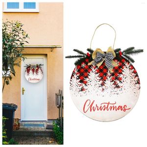 Decorative Flowers Merry Christmas Decoration Wreath Welcome Sign For Front Door Rustic Wooden Valentines #t2g