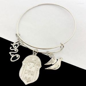 Bangle Handmade Greek Sorority Shield Elephant Pigeon 1920 Adjustable Cuff Bangles Bracelet Raym22