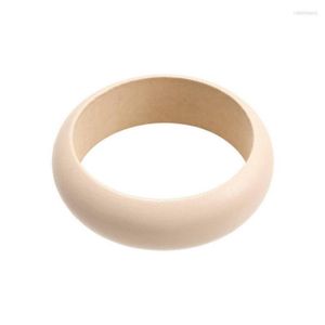 Bangle Chunky Colored Wood Bangles for Women 2023 Handgjorda naturliga träsmycken Tillbehör Partihandel