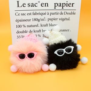 Wholesale creative glasses hairball plush doll plush toy doll machine doll bag hanging decoration elf doll