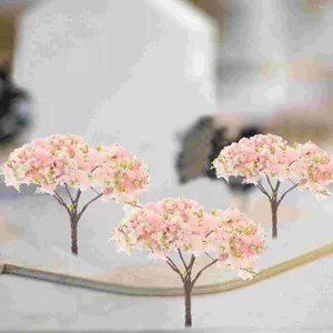 Decorative Flowers 10 Pcs Architectural Tree Model False Plants Terrarium Glass Containers Branch Cherry Blossom Ornaments Abs Simulated Man