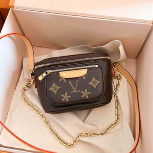 M82208 Bumbag bröstbälte midjepåse axel lyxiga kvinnors tote koppling kosmetisk väska mens m82335 äkta läder handväskor fanny pack designer cross body afton väskor