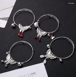 Braccialetto Anime Tian Guan Ci Fu Heaven Benedizione ufficiale Farfalla d'argento Hua Cheng Xie Lian Bracciale con campanella Cosplay