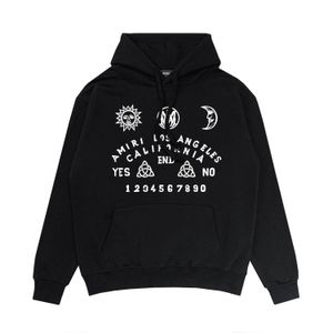 مصمم الصوفية Amiryes Hoodies 23ss Hip Hop Pullover مطبوعة خطاب مقنع سوداء سوداء هوديي غير الرسمي للنساء للرجال