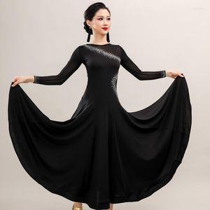 Vestuário de palco Moda Feminina Vestido de Dança de Salão Traje de Competição de Dança Moderna Valsa Tango Vestidos Quickstep