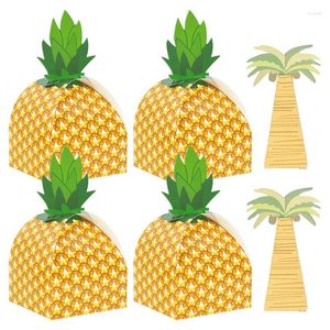 Opakowanie prezentowe 5/10pcs ananasowe palmowe cukierki pudełko dżungli tropikalne impreza Favors Bag Hawaiian Luau Letnie urodziny