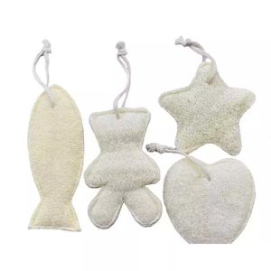 Bath Brushes Sponges Scrubbers Cute Animal Fish Bear Star Heart Shaped Natural Loofah Sponge Rra Drop Delivery Home Garden Bathro Dhorf