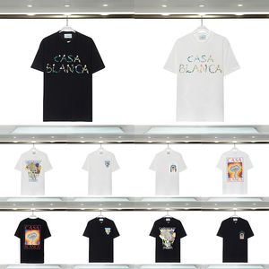 カサブランカメンズデザイナーシャツレディースTシャツ新しいクマココナッツプリントクルーネックカジュアル半袖