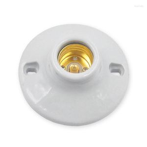 Lamp Holders 2pcs Holder E27 Copper Screw Ceramic Bulb Base Flat Mouth 250V4A High Power Lighting