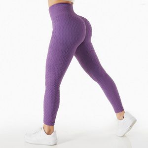 Active Pants High midjen Sömlös sport Leggings Kvinnor Super Stretchy Lift Hip Yoga Scrunch Bugym Workout Running Tights Tusetters