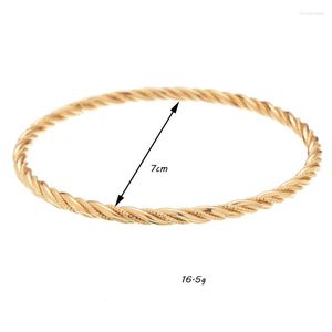 Bangle Twisted Design Slim Hand Bangles For Women Plating Gold Layered Cuff Bracelets Charm Bracelet Luxury GiftsBangleBangle Raym22