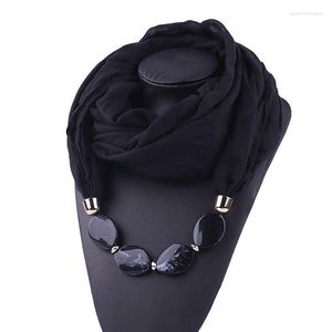 Scarves Women's Loop Scarf Solid Color Tube Boho Ethnic Classic Scarve Comfortable Elegant High Quality Chiffon Lady