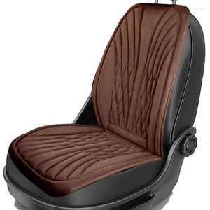 Bilstolskydd täcker uppvärmd komfort auto med 3 växel justerbar stol kuddmatta värmare överbelastningsskydd passform