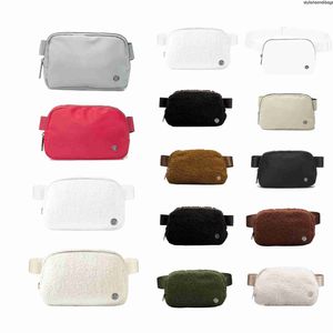 Fleece Waist Pack for Women and Men, Nylon Crossbody Fanny Pack, Outdoor Sports Chest Bag