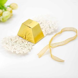 Confezioni regalo 50 pezzi Bella scatola di caramelle per matrimoni Tinta unita Custodia per imballaggio al cioccolato antipolvere Decorazione