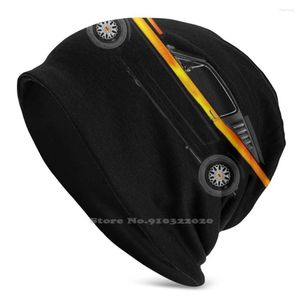 Berets Trendy Cool Black And Orange American Muscle Car Knit Beanie Hat Men Women Winter Diy Cap Trending Cute Laptop Nature