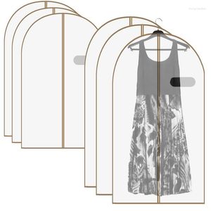 Förvaringspåsar plagg dammtät hängande klädväska med krokdesign 6 st för kläddräkt päls hem