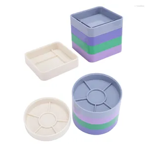 Watch Boxes 5 Layers Round/Square Plastic Box Parts Screw Storage Case Repair Tool Accessory Container Organizer For Watchmaker