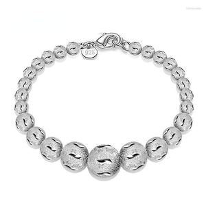 Länk armband kedja magi kinesisk lycklig pärla armband 925 sterling silver boll elegant kvinna med god kvalitet hummer charm smycken raym22