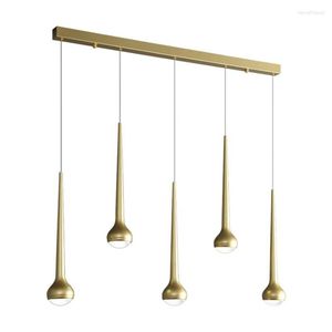 Lampade a sospensione Nordic Restaurant Combination Droplet Lights Modern Living Room Kitchen Dining Table Hanging Fixtures