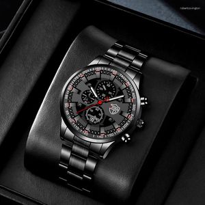 Wristwatches Men's Fashionable Sports Stainless Steel Quartz Watch Luxury Luminous