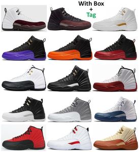 12 12s Basketball Shoes OVO Cherry Taxi AMM Brilliant Orange Field Purple Playoffs The Master Flu Game Royal French Blue Eastside Golf Floral Stealth Twist Sneakers