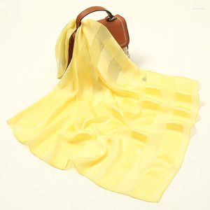 Scarves Fashion Women Spring Summer Silk Soft Wrap Ladies Thin Shawls And Wraps Chiffon Hijab Scarf Plain Beach 70 70CM