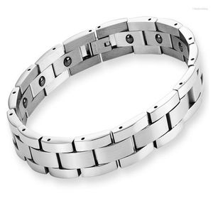 Link Bracciali Simple Fashion Titanium Steel Healthy Care For Men Braccialetti alla moda Bottone a pressione Inspiral Consapevolezza del cancro al seno Solido