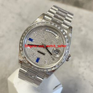 3 Styles BP Factory Luxury Mens Watches 40mm 228396 228396TBR 228239 Square Diamond Bezel Automatic Movement 2 End Links Presidential Armband Sport Arvurs