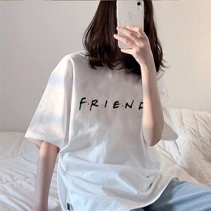 T-shirt da donna T-shirt da donna Estate Harajuku Amici Stampa T-shirt grafica T-shirt oversize casual allentata a maniche corte O-Collo per