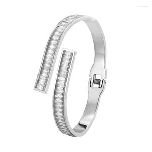 Bangle Fashion Высококачественный кристалл Crystal Open весенний браслет для женщины Love Swedding Gift Heanless Steel Jewelry Wholesale Raym22