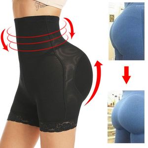 Kadın şekillendiricileri Yastıklı Bulifter Kalça Ganimet Artırıcı Yüksek Bel Karın Kontrol Panties Kılavuzları Shapewear Ass Pad Şort Vücut Şeytan İç Çamaşırı