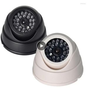 Câmeras falsas cúpula falsa câmera de segurança cctv ir led simulação de luz vermelha com 30 pc falso ledip ipip ip roge22 line22