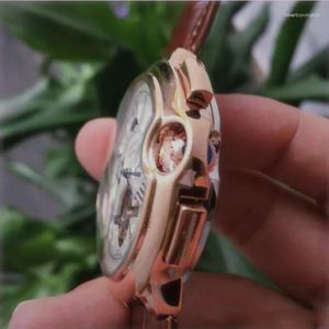 Relógios de pulso 48mm Fashion Men Watchs All Sub-dials Work Movement Watch Fase da Lua Daydate Mecânico Automático Para Presente Masculino Rejole