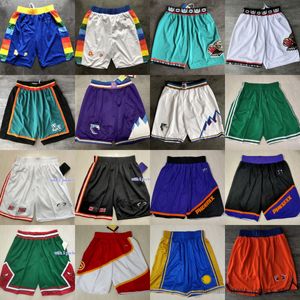 Clássico retro malha basquete shorts respirável ginásio treinamento calças de praia moletom curto dourado azul verde roxo branco preto laranja